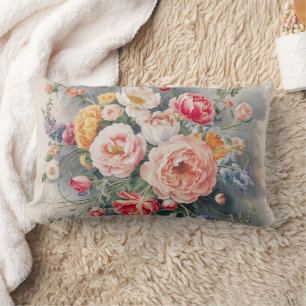Almofada Lombar Cobrir de Elegância Floral Belga