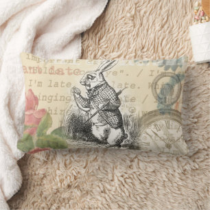 Almofada Lombar Coelho Branco Aventuras de Alice no País das Marav