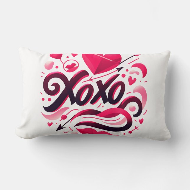Almofada Lombar Cojín de amor XOXO (Frente)