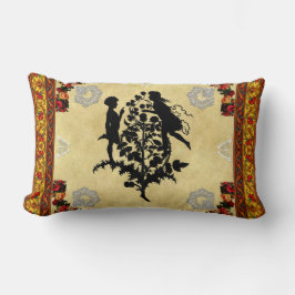 Almofada Lombar Colagem da safra Retro com rendas e flores