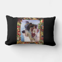 Almofada Lombar Colagem da safra Retro com rendas e flores