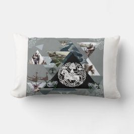 Almofada Lombar Colagem da safra Retro com rendas e flores