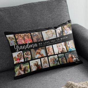 Almofada Lombar Colagem de Fotos Avó Personalizada 18 Fotos