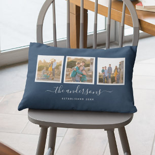 Almofada Lombar Colagem de Fotos de Caligrafia com Nome de Cor Edi