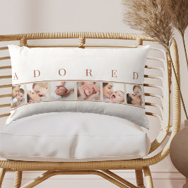 Almofada Lombar Colagem de Fotos do Bebê Adoted Neutral Nursery