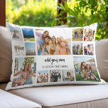 Almofada Lombar Colagem de Fotos Moderna Personalizada 14<br><div class="desc">Crie seu próprio atuador personalizado de colagem de fotos com 14 fotos favoritas.</div>