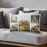 Almofada Lombar Colagem de Fotos Personalizada Moderna<br><div class="desc">Crie seu próprio travesseiro de fotos personalizado,  simplesmente adicione suas fotos favoritas para um travesseiro decorativo personalizado da família.</div>