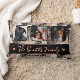Almofada Lombar Colagem de Fotos Personalizada no Natal Moderno