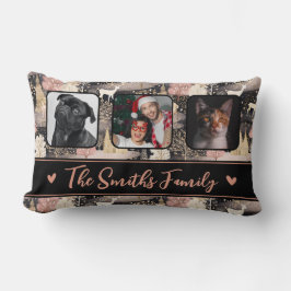 Almofada Lombar Colagem de Fotos Personalizada no Natal Moderno