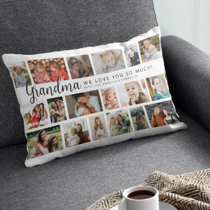 Almofada Lombar Colar Personalizado para Avó com 18 Fotos