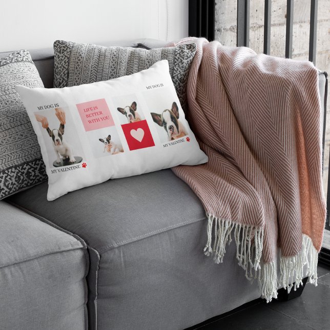 Almofada Lombar Collage Dog Photos | Meu Cachorro É Meu Namorados (Criador carregado)