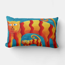 Colorido Gato e Gatinho Curvos Caprichosos