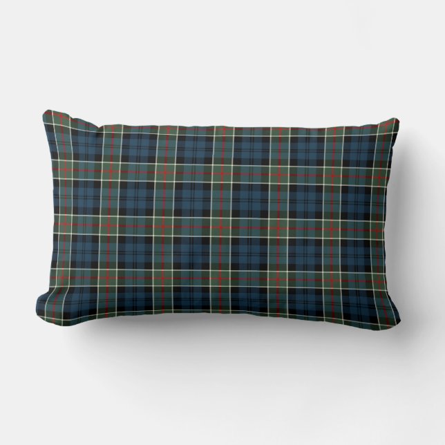 Almofada Lombar Colquhoun Clan Dark Blue Scottish Tartan (Frente)