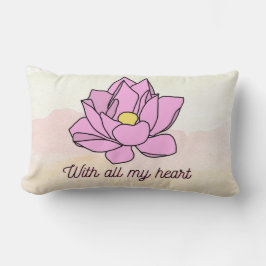 Almofada Lombar Com Toda Minha Arte Rosa