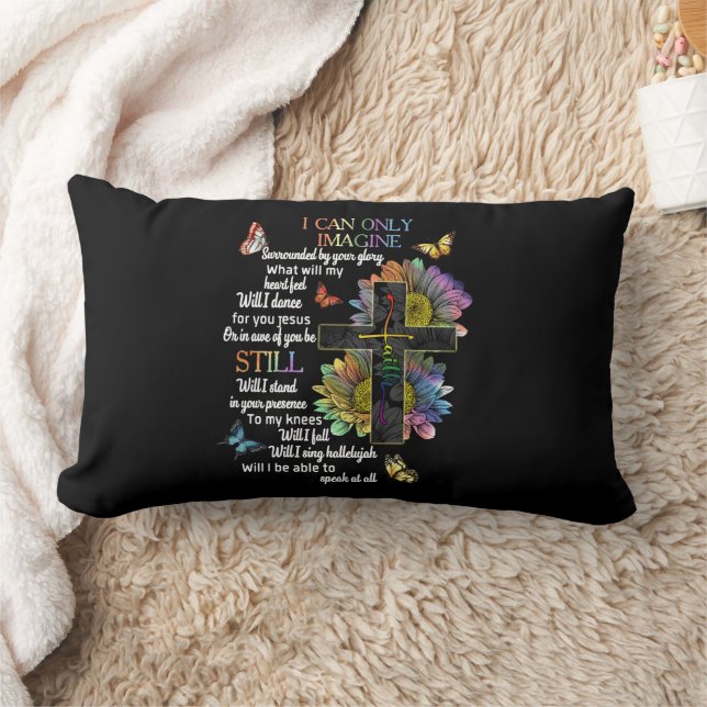 Almofada Lombar Consciência Autista Eu Só Posso Imaginar Jesus Fé (Cobertor)