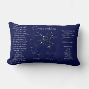 Almofada Lombar Constelação Zodiac Sagittarius Funny Única
