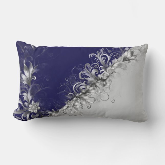 Almofada Lombar Contemporary Blue and Grey Decorative  (Frente)