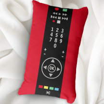 Controle Remoto de TV Vermelho e Preto Engraçado e