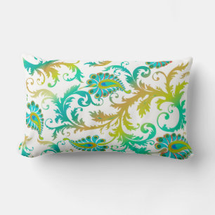 Almofada Lombar Cor de fundo PixDezines pavo damask/diy