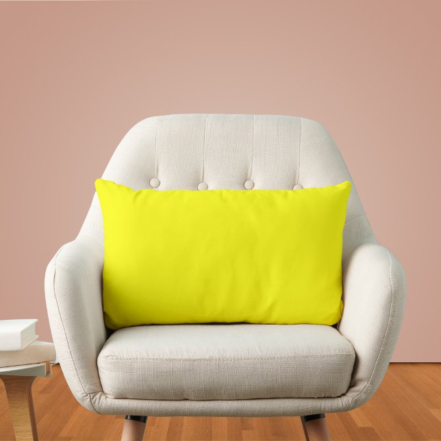 Almofada Lombar Cor Sólida Neon Amarelo (Criador carregado)