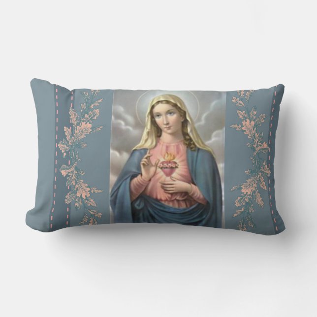 Almofada Lombar Coração imaculado personalizado de Mary (Frente)
