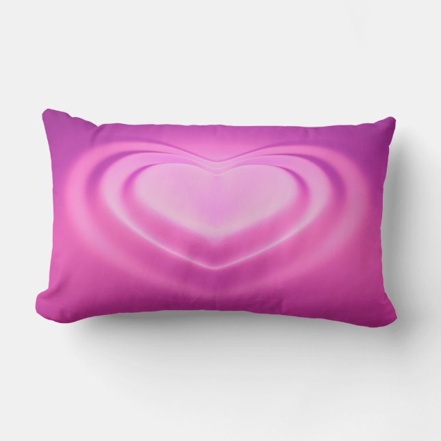 Almofada Lombar coração rosa (Frente)