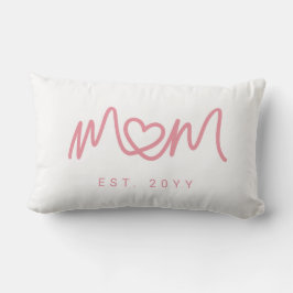 Almofada Lombar Coração Simples de Letra Rosa Cute Nova Mãe Estabe