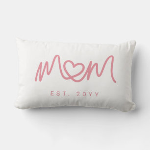Almofada Lombar Coração Simples de Letra Rosa Cute Nova Mãe Estabe