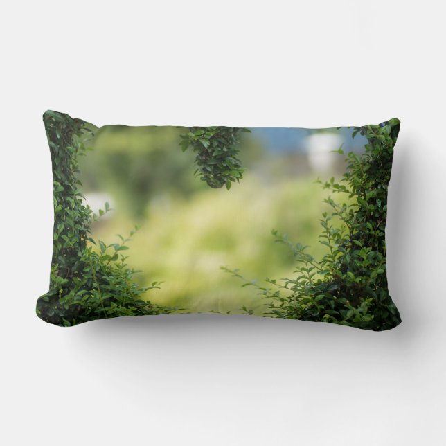 Almofada Lombar Coração Tópico Verde (Frente)