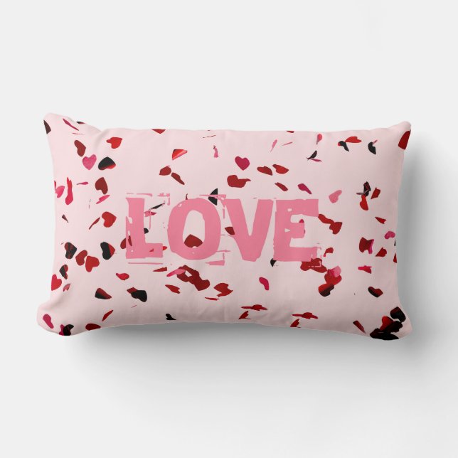 Almofada Lombar Corações De Amor (Frente)