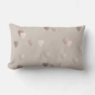 Almofada Lombar corações de amor simples e rosa, neutros
