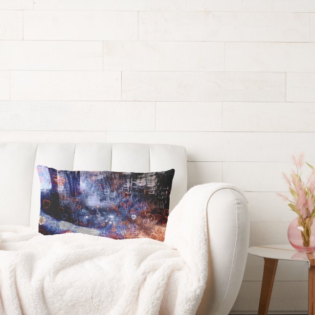 Almofada Lombar Corações no Travesseiro decorativo (Sofá)