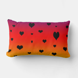 Almofada Lombar Corações Numa Cor Arco-Íris, Cushion Lombar.