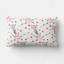 Corações Rosa e Preto e Flechas de Amor Casamento