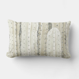 Almofada Lombar Cores Neutrais Fotográficas do Saguaro Cactus Lega