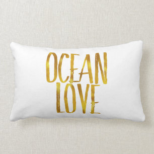 Almofada Lombar Cota de Praia Folha de Ouro Glitter e Amor no Ocea