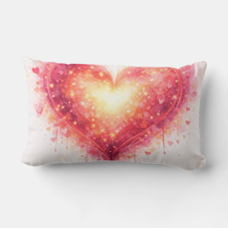 Almofada Lombar Coussin décoratif cœur lumineux artistique