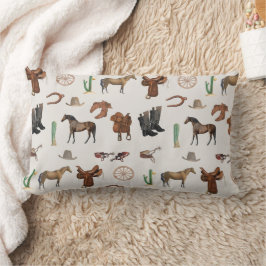 Almofada Lombar Cowboy Cowgirl Western Rodeo — Padrão do País