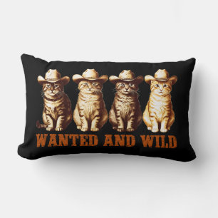 Almofada Lombar Cowboy Gats Wild Western Gatinho Graphic,