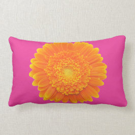 Almofada Lombar coxim alaranjado da margarida do gerbera