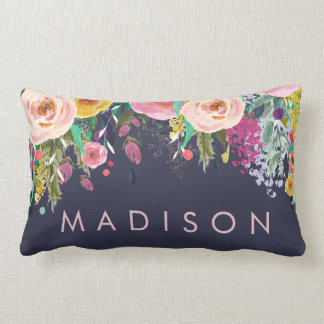 Almofada Lombar Coxim personalizado floral pintado das meninas