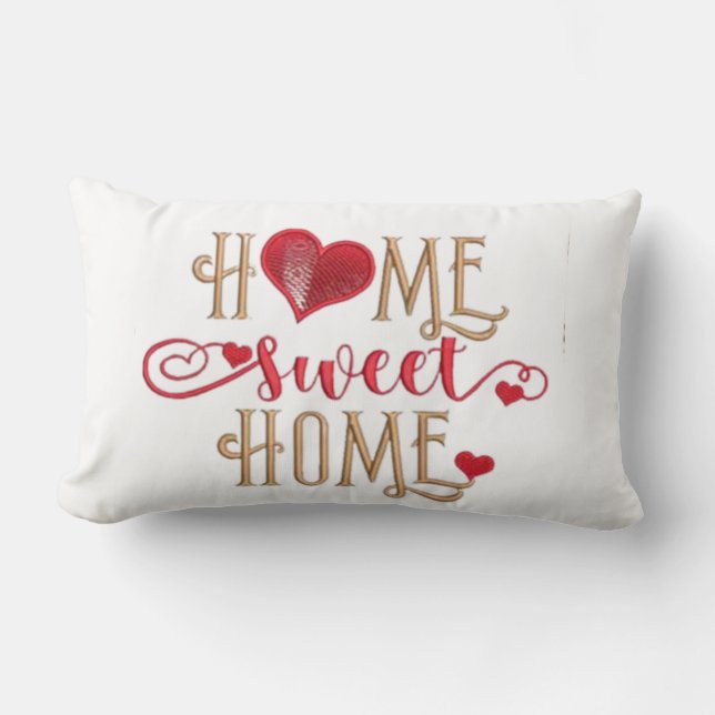 Almofada Lombar Cozy Love:Home Design Embroiderme Heart (Frente)