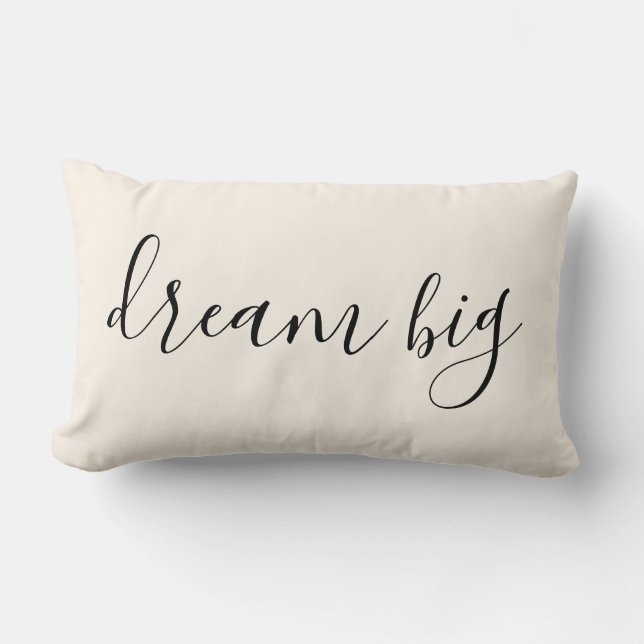 Almofada Lombar Creme| Dream Big Cote (Frente)