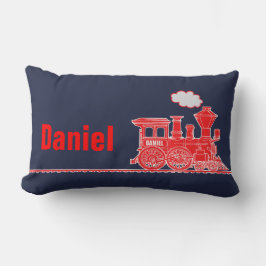 Almofada Lombar Crianças do trem a vapor vermelho chamado