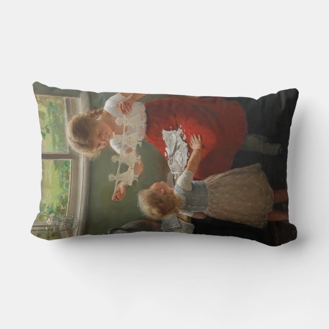 Almofada Lombar Crianças Fazeres Silhuettes (Crianças Cutes Brinca (Verso)