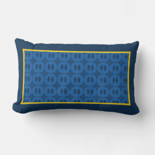 Almofada Lombar Crianças Juntas Travesseiro decorativo Azul