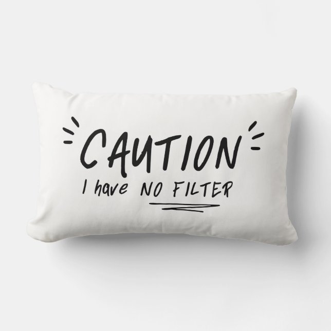 Almofada Lombar Cuidado, Não Tenho Nenhuma Citação Engraçada De Fi (Frente)