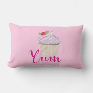 Almofada Lombar Cupcake Cor-de-Rosa Sonhador com Raspberry Yum!