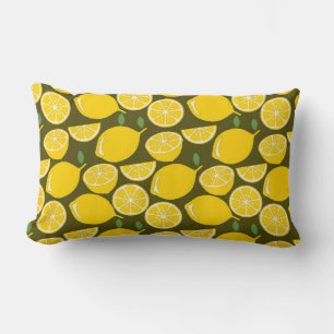 Almofada Lombar Curta Diversão Moderna de Lemon Yellow