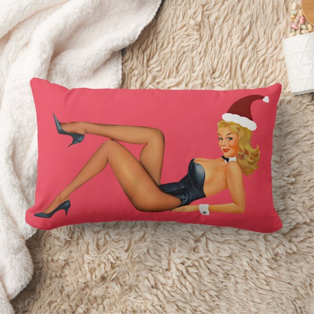 ALMOFADA LOMBAR CURVY RETRO PINUP BLONDE GIRL LUMBAR PILLOW (Cobertor)